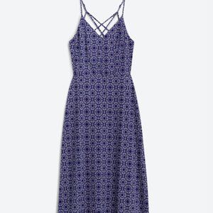 Market & Spruce Alisha Knit Strappy Back Maxi Dress. Blue